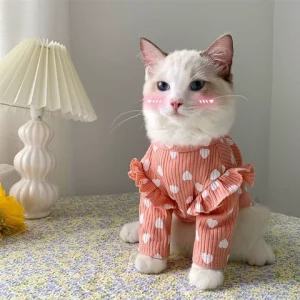 spring cat clothes print pet clothing for small cats dogs cat costumes soft kitten kitty coat
